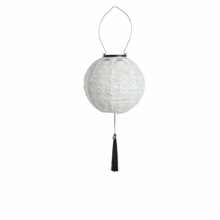 Lene Bjerre- latarnia solarna ciemno szara 20 cm