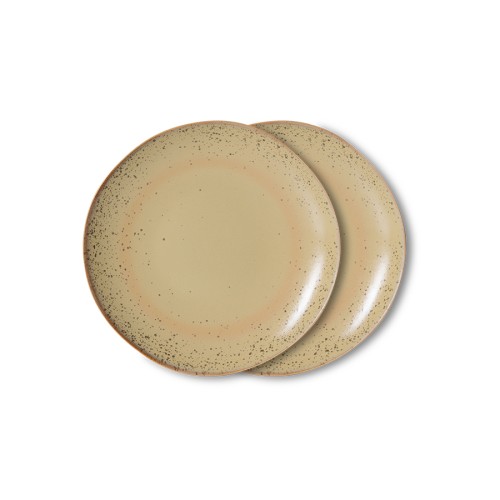 HKliving – Ceramika 70s talerze deserowe, grit