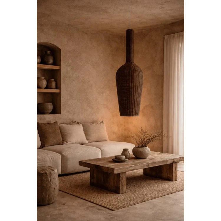 Bazar Bizar - rattanowa lampa sufitowa Amphora XXL
