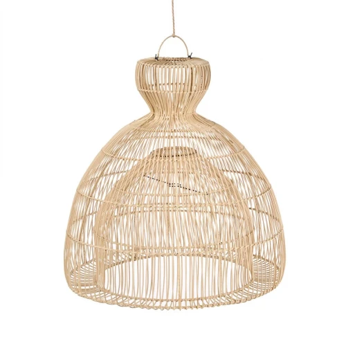 Bazar Bizar - lampa sufitowa Matcha Whisk z rattanu