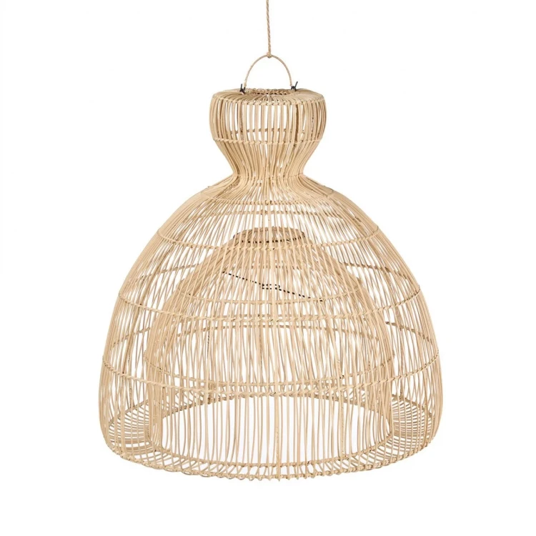 Bazar Bizar - lampa sufitowa Matcha Whisk z rattanu