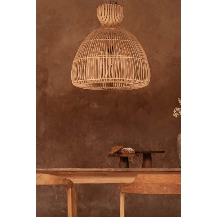 Bazar Bizar - lampa sufitowa Matcha Whisk z rattanu