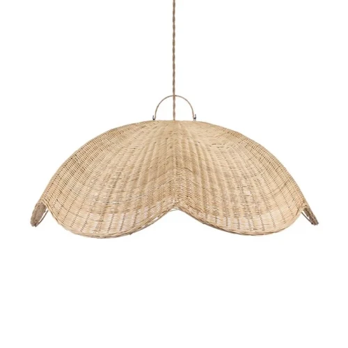 Bazar Bizar - lampa sufitowa Wave z rattanu XL