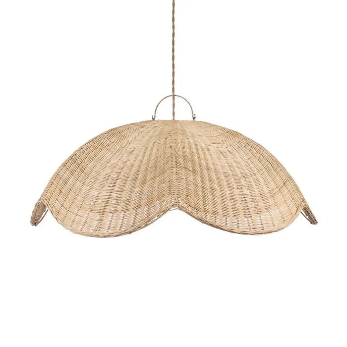 Bazar Bizar - lampa sufitowa Wave z rattanu XL