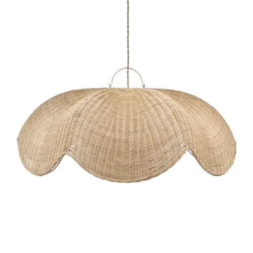 Bazar Bizar - lampa sufitowa Wave z rattanu L