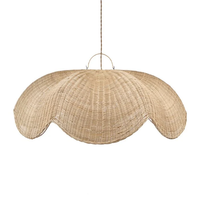 Bazar Bizar - lampa sufitowa Wave z rattanu L