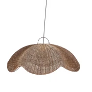 Bazar Bizar - lampa sufitowa Wave z rattanu L ciemna