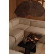 Bazar Bizar - lampa sufitowa Wave z rattanu L ciemna