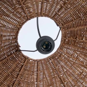 Bazar Bizar - lampa sufitowa Wave z rattanu L ciemna