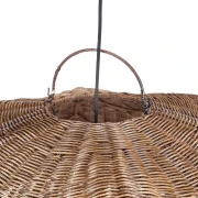 Bazar Bizar - lampa sufitowa Wave z rattanu L ciemna