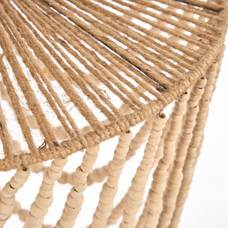 Bazar Bazar - Żyrandol naturalny z drewnianych koralików Wooden