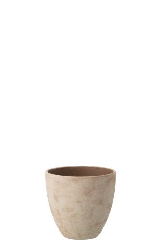 J-line - donica ceramiczna w naturalnym odcieniu 19 cm