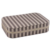 LENE BJERRE - Ayille Stripe pudełko na biżuterię brązowe