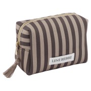 LENE BJERRE - kosmetyczka Ayille Stripe brązowa