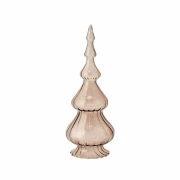 LENE BJERRE – Asta dekoracyjna choinka szklana, brązowa, 30 cm
