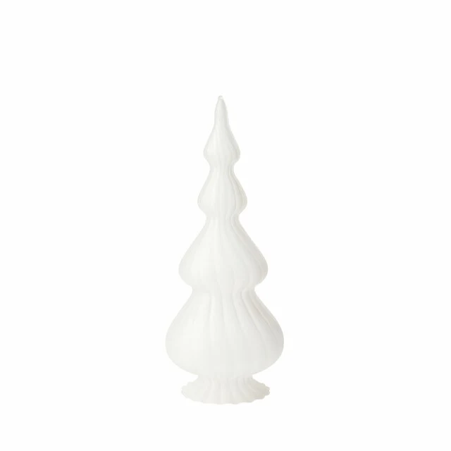 LENE BJERRE – Biała dekoracyjna choinka Asta, szkło, 19,5 cm