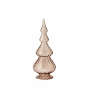 LENE BJERRE – Choinka dekoracyjna Asta, brązowa, szkło, 19,5 cm