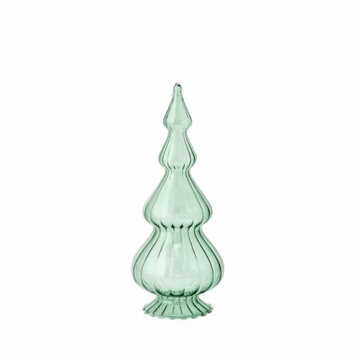 LENE BJERRE – Zielona dekoracyjna choinka Asta, szkło, 19,5 cm