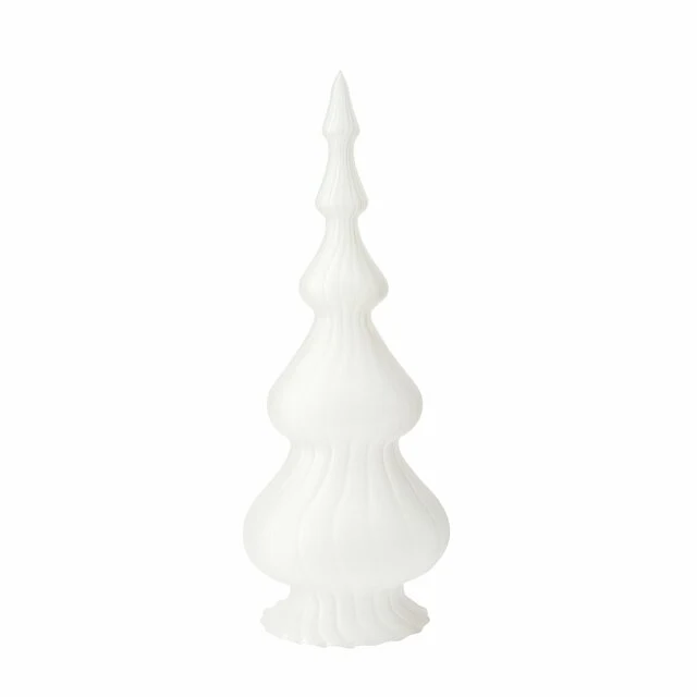 LENE BJERRE – Biała choinka dekoracyjna Asta, szkło, 30 cm