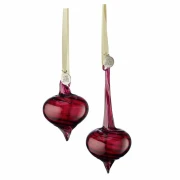 LENE BJERRE – Zestaw 2 ozdób świątecznych Milene, czerwony, 14 cm