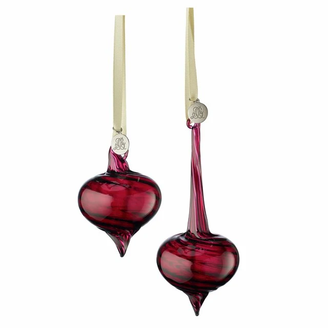 LENE BJERRE – Zestaw 2 ozdób świątecznych Milene, czerwony, 14 cm