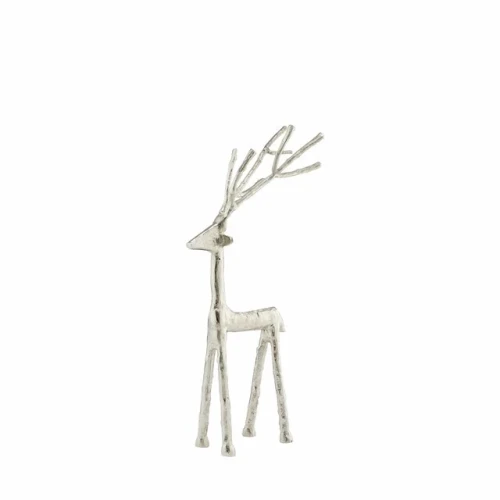 LENE BJERRE – Marlinne jeleń dekoracyjny srebrny 43 cm