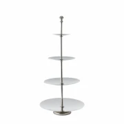 LENE BJERRE – Srebrna dekoracja stołu Sigrine, 25 × 25 × 53 cm