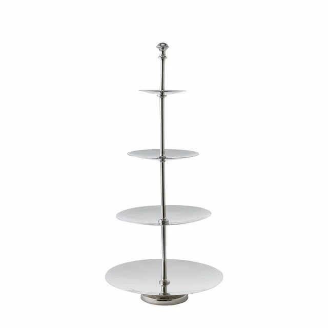 LENE BJERRE – Srebrna dekoracja stołu Sigrine, 25 × 25 × 53 cm