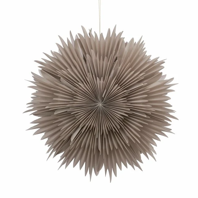 LENE BJERRE – Gwiazda dekoracyjna Palisia z papieru, beżowa, 60 cm