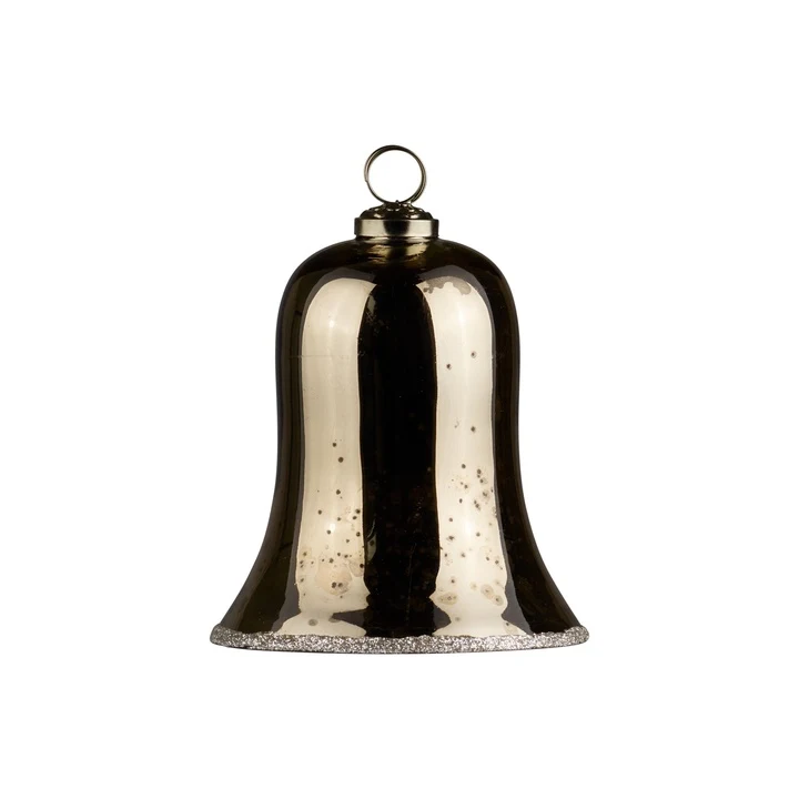 TINE K HOME – Szklany dzwonek świąteczny Caramel, wys. 12 cm
