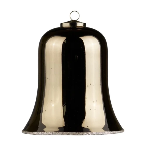 TINE K HOME – Szklany dzwonek świąteczny Caramel, wys. 20 cm