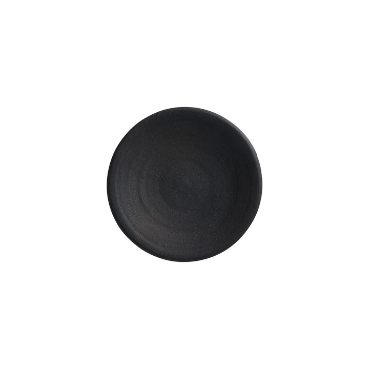 TINE K HOME – Taca dekoracyjna RAKU z gliny, Black, Ø 16 cm