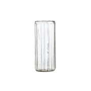 TINE K HOME – Wazon szklany z serii Mata, rowkowany, Ø 10 x H 23 cm
