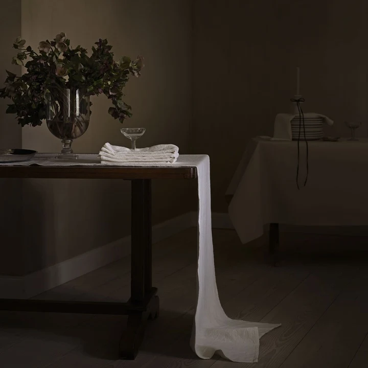 TINE K HOME – Serwetka lniana FRAY Cream 60 x 60 cm