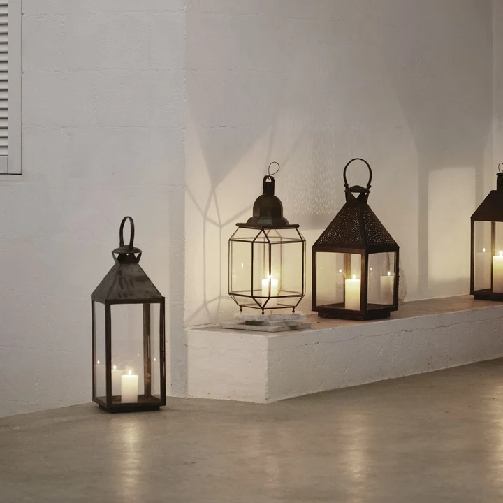 TINE K HOME – Lampion Tin z mosiądzu H 63 cm