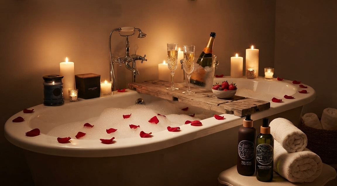 Romantyczny wieczór w domu - domowe spa we dwoje
